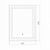 Зеркало AZARIO Рига 600х800 сенсорный выключатель