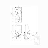 Унитаз-компакт Cersanit GEO 031 S-KO-GEO031-3/6-DL-w напольный с микролифтом