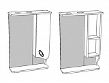 Зеркало-шкаф Corozo Лидер 50/С белый SD-00000293