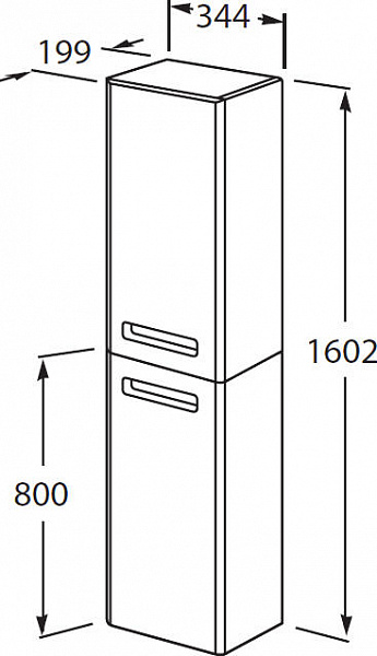 Шкаф - колонна Roca The Gap R цвет фиолетовая ZRU9302746