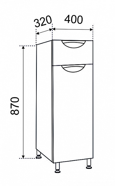 Полупенал Emmy Милли 40 (Левый)
