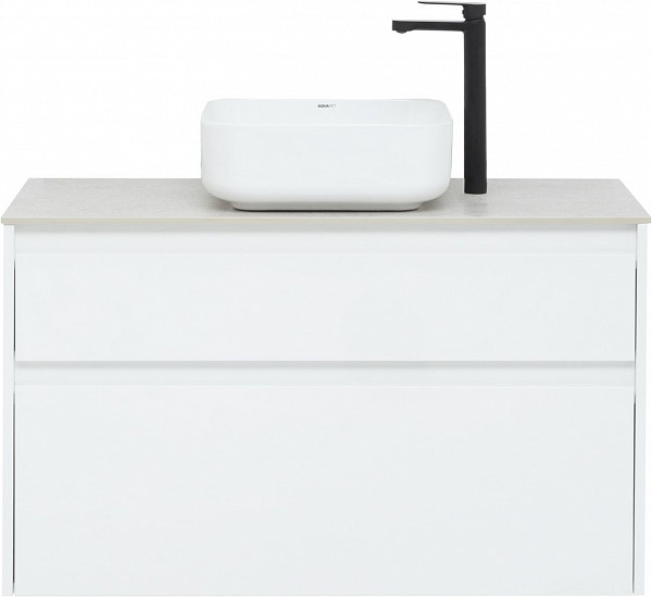Тумба под раковину Aquanet Nova Lite 100 белый (2 ящика) 00242581