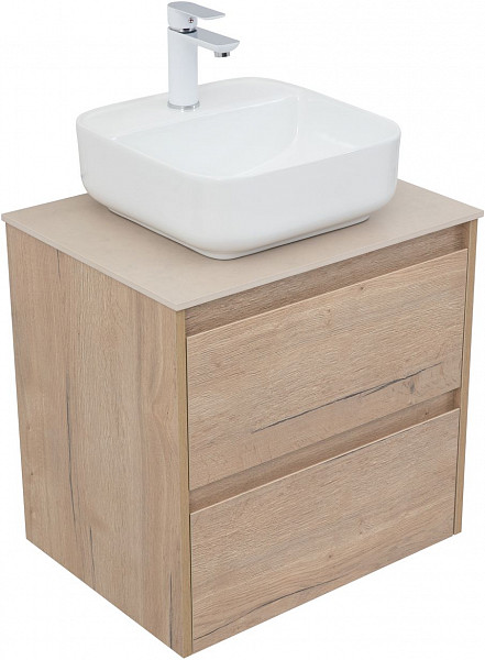 Тумба под раковину Aquanet Nova Lite 60 дуб крафт (2 ящика) 00287901