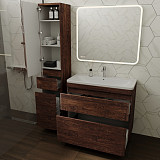 Тумба напольная Style line Атлантика 90, Люкс старое дерево, под раковину, PLUS