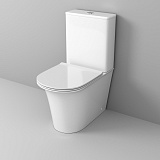 Унитаз Galaxy GR-4469S (610*365*830) напольный БЕЗОБОДКОВЫЙ с тонкой крышкой, 2 места