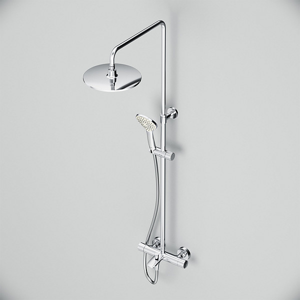 F0790520 Gem душ.система, набор: смеситель д/ванны/душа с термостатом, верхн. душ d 220 мм, ручн.душ