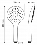 Встраиваемый комплект для душа с верхней душевой насадкой и лейкой Wasserkraft A16777