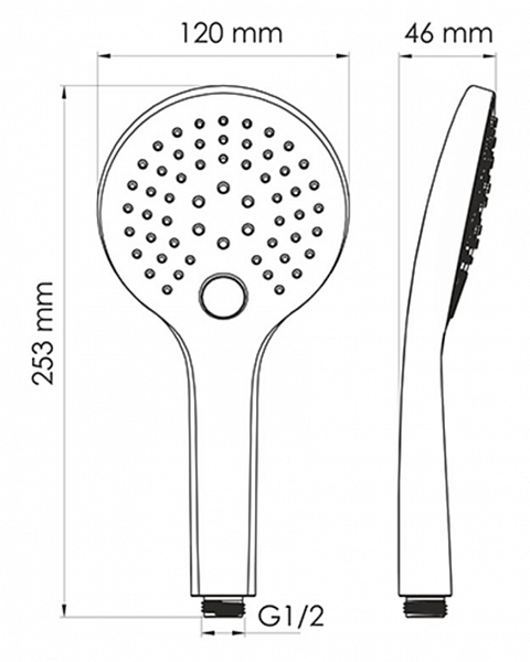 Встраиваемый комплект для душа с верхней душевой насадкой и лейкой Wasserkraft A16777