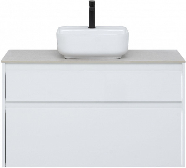 Тумба под раковину Aquanet Nova Lite 100 белый (2 ящика) 00242581