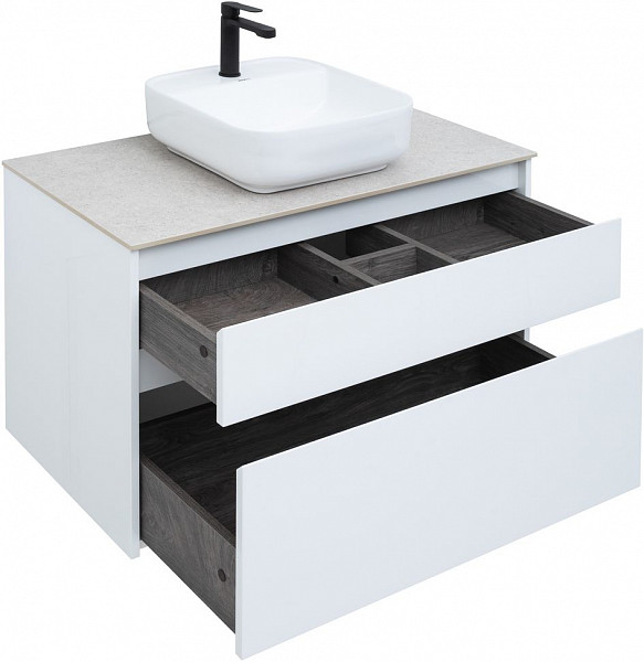 Тумба под раковину Aquanet Nova Lite 90 белый (2 ящика) 00242268