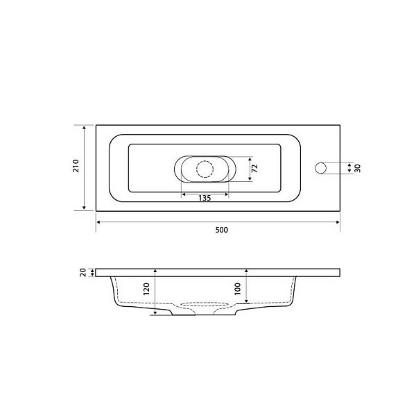 Раковина "МОДУЛЬ 50 см"