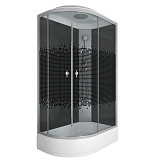 Душ.каб. NG-3524-14R BLACK (1200х800х2150) низкий поддон(26см) стекло  МОЗАИКА 4 места