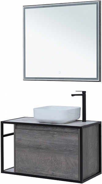 Тумба под раковину Aquanet Nova Lite Loft 90 R дуб рошелье 00261655