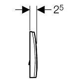Клавиша смыва Geberit Delta 11 115.120.46.1 хром матовый