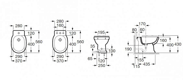 Биде Roca Carmen напольное 3570A4000
