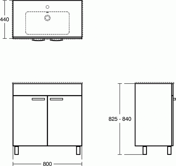 Тумба под раковину Ideal Standard Tempo E3241OS
