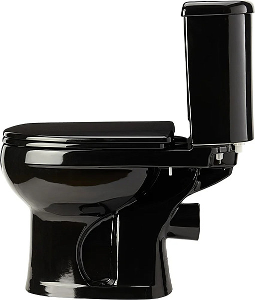 Унитаз-компакт Оскольская керамика Ирида Стандарт, с горизонтальным выпуском, черный