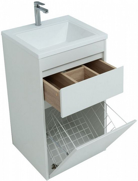 Тумба под раковину Aquanet Токио 48 белый (напольная, 1 ящик) 00239289