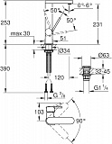 Смеситель для раковины Grohe Plus 23873003