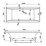 Акриловая ванна Vagnerplast Veronela 180x80 VPBA180VEA2X-04