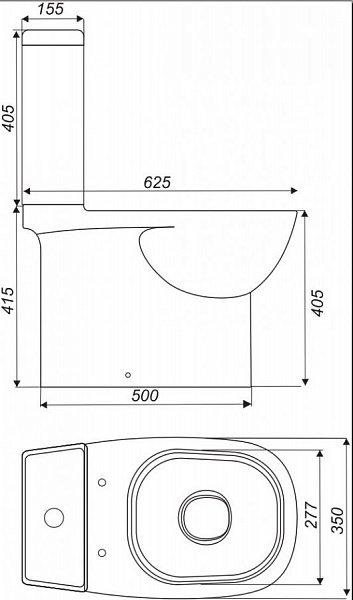Унитаз напольный Sanita Luxe Quadro QDRSLCC01040522