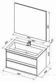 Мебель для ванной Aquanet Lino 90 белый матовый 00271957