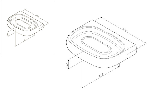 A3034200 Sensation, Стеклянная мыльница с настенным держателем, хром, шт