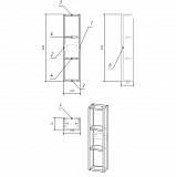 Модуль для тумбы Cersanit Moduo 20 см  SB-MD-MOD20-SW