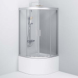 W90G-401A090WT Gem Deep душевое ограждение 90х90,стекло прозрачное,профиль мат. серебро,без поддона