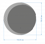 Зеркало VIGO Alba 70 см Alba Classic 2-700