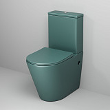 Унитаз GR-4480OLMS Color (620*365*810) ЗЕЛЕНЫЙ МАТОВЫЙ напольный БЕЗОБОДКОВЫЙ, 2 ме