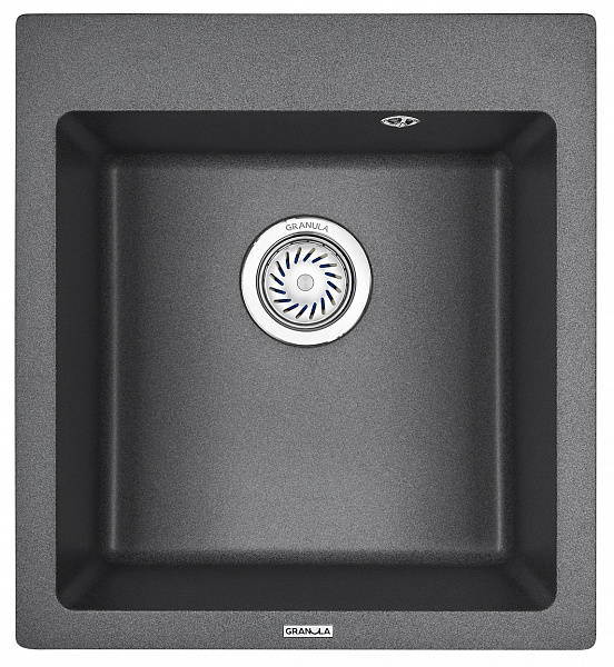 Мойка кухонная Granula квадратная кварц 4651, ГРАФИТ