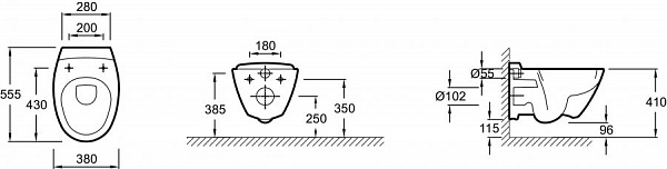 Унитаз подвесной Jacob Delafon Presquile E4440-00 крышка-сиденье с микролифтом