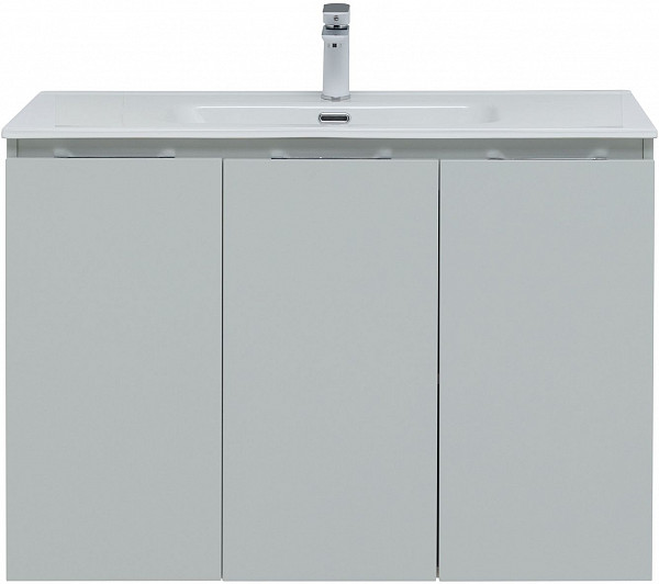 Тумба под раковину Aquanet Алвита New 100 3 дверцы, серый 00277532