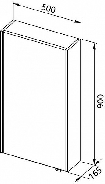 Зеркало-шкаф Aquanet Августа 50 белый 00210007