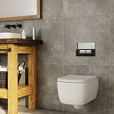 Клавиша смыва, универсальная, черное стекло, Uniglass, 010, IDDIS, UNG10GBi77