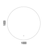 Зеркало AZARIO Саванна D1000 сенсор выкл