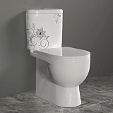 Напольный унитаз Sanita Luxe Art Flora с бачком и микролифтом ARTSLCC10040622