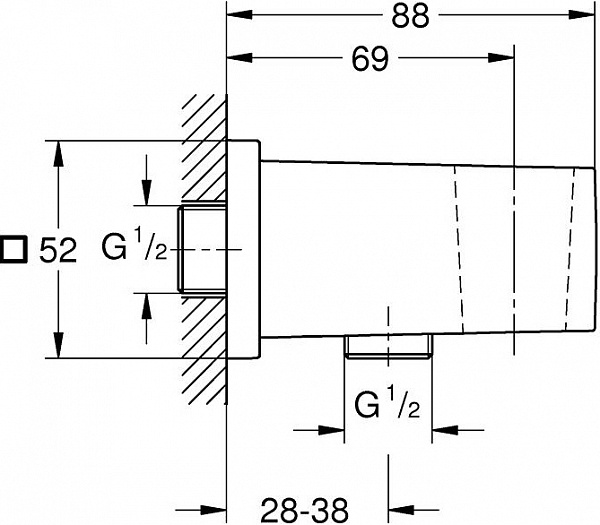 Подключение для душевого шланга Grohe Euphoria 26370000