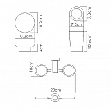 Держатель стакана и мыльницы Wasserkraft K-28226