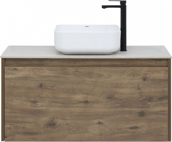 Тумба под раковину Aquanet Nova Lite 100 дуб рустикальный (1 ящик) 00249520