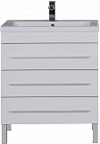 Тумба под раковину Aquanet Верона 75 белый (напольная 3 ящика) 00178254
