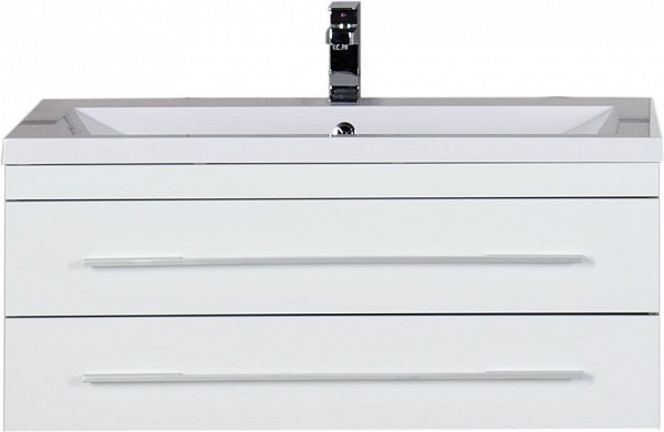Тумба под раковину Aquanet Верона 100 белый (подвесная 2 ящика) 00175382