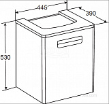 Тумба под раковину Roca The Gap 45 фиолетовая ZRU9302743