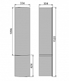 Пенал подвесной Iva 110 Белый ppIVA.110-21