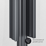 W90G-401-090BT Душевое ограждение Gem 1/4 Rond 90x90 стекло прозрачное, профиль черный матовый, без