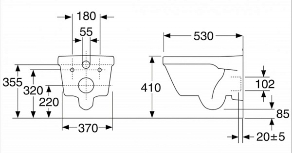Унитаз подвесной Gustavsberg Hygienic Flush WWC 5G84HR01 с микролифтом