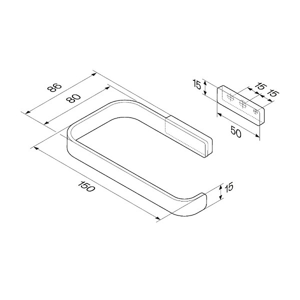 A8F34122 Func Держатель для туалетной бумаги, черный