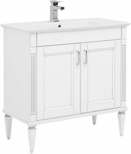 Тумба под раковину Aquanet Селена 90 белый/серебро 00201649