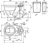 Унитаз-компакт Оскольская керамика Радуга тарельчатый Стандарт